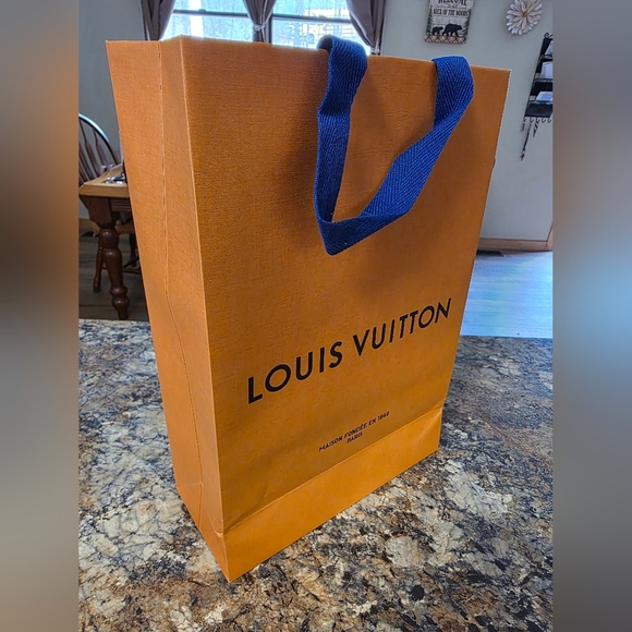 Louis Vuitton Orange Bag with Blue Handle - Picture 2 of 2